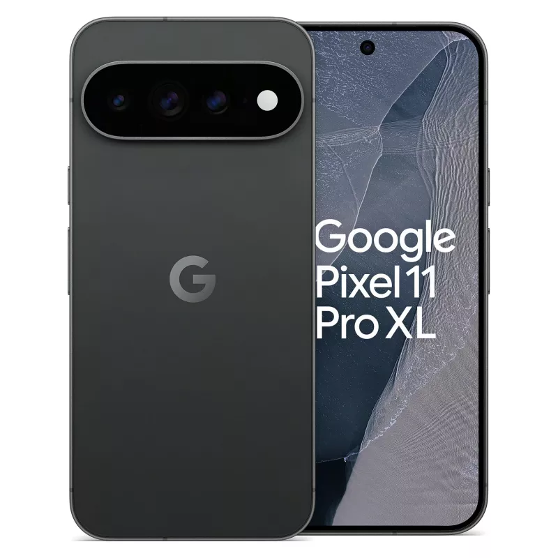 Google Pixel 11 Pro XL 5G smartphone, 12GB RAM, 256GB armazenamento, Obsidian, Dual-SIM, ecrã OLED de 6,8 polegadas 120Hz, Android 16