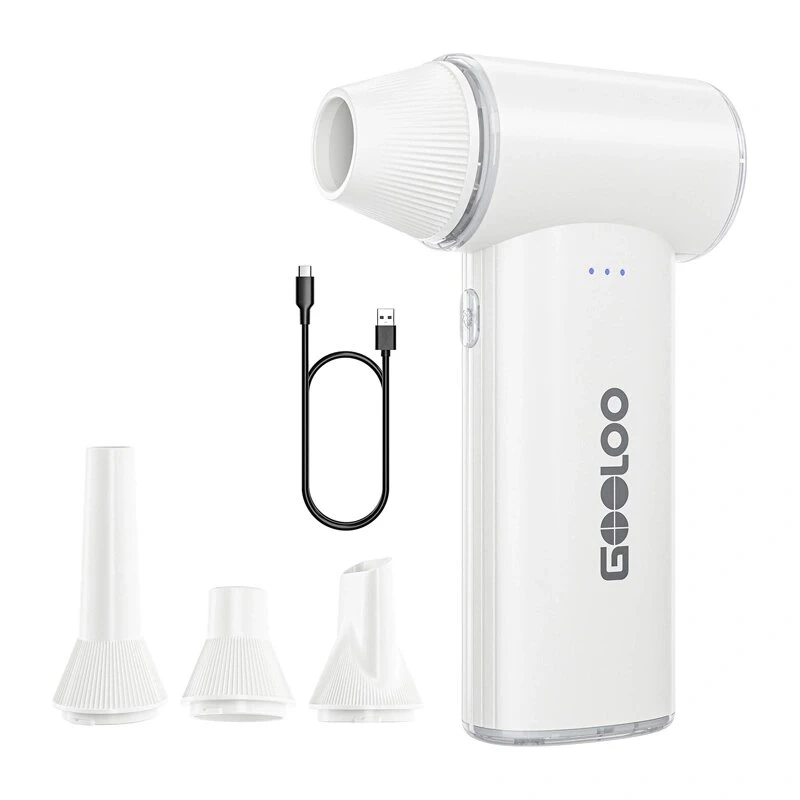GOOLOO F3 soprador elétrico - 130.000 rpm, 7500mAh, USB-C, branco
