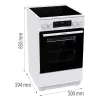 Gorenje GEC 5C41 WG fogão elétrico independente – branco, 50 cm, 70 L, 9 funções