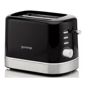 Torradeira Gorenje T800DB de 2 fatias, 800 W, 7 níveis de tostagem, preta