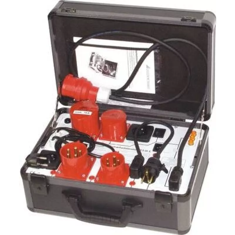 Adaptador de teste GOSSEN AT3-III-E (Z745S) adaptador de teste trifásico, CEE 16A 5 polos para conetores fêmea de segurança de 4mm