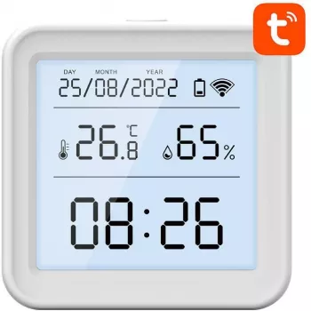 Gosund S6 Sensor inteligente Wi-Fi de temperatura e humidade com ecrã LCD, compatível com Tuya