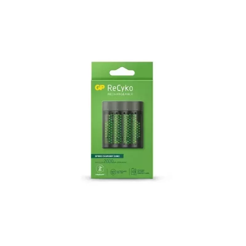 Carregador de baterias GP M451 com 4x pilhas AAA 2700 mAh 1,2V preto EU