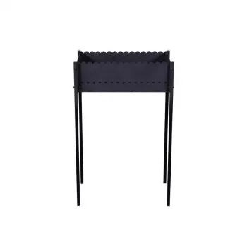 Grelhador a carvão GR-016 440x270x760 mm aço 2 mm preto