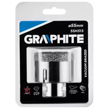 Graphite 55H313 Conjunto de 19 brocas helicoidais HSS-R com mala, 1-10 mm, DIN 338, preto oxidado