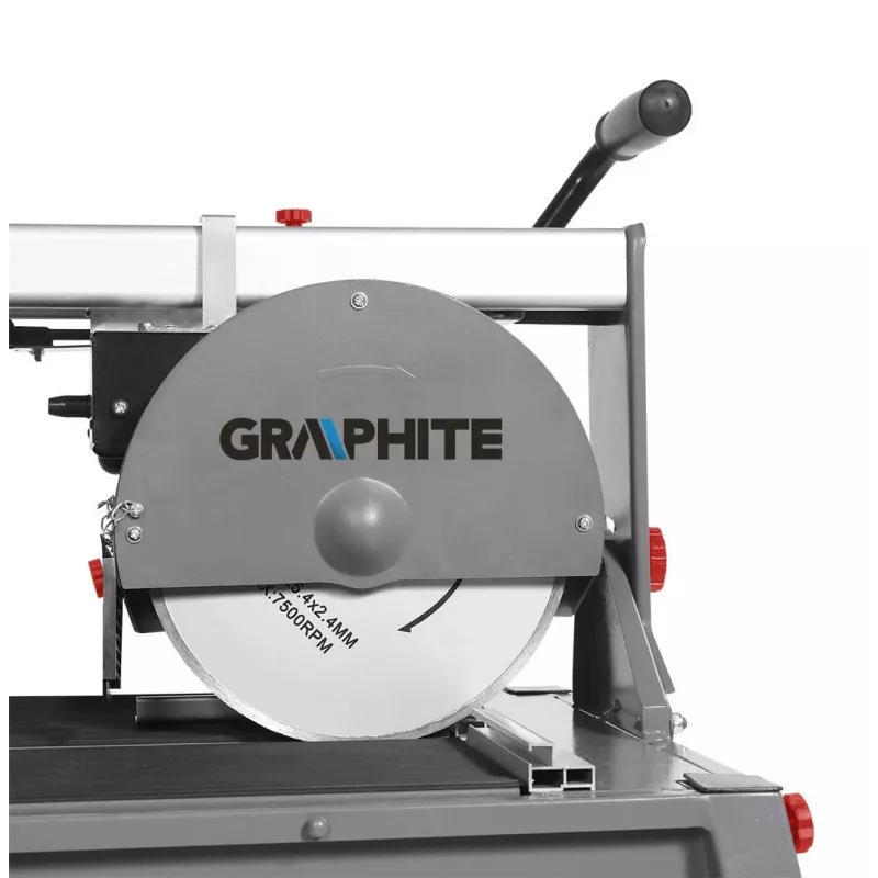 Máquina elétrica de corte de azulejos Graphite 59G892 1500W, lâmina 250mm, comprimento de corte 1200mm, mesa 1230x460mm