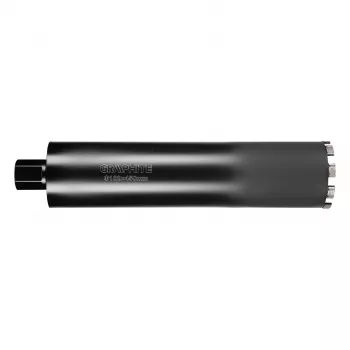 Broca de núcleo diamantada GRAPHITE para suporte de broca 58G540 102 mm x 450 mm, 9 segmentos, rosca M22