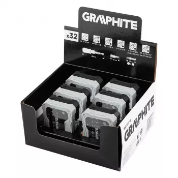 GRAPHITE Display Box 6 x 56T557 conjunto de 32 pontas com suporte magnético