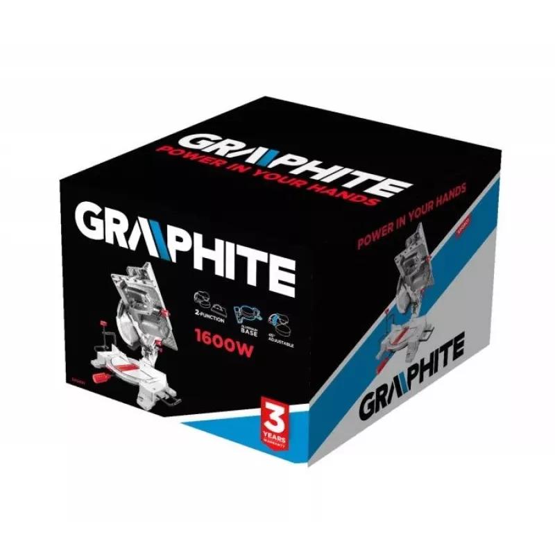 GRAPHITE serra universal 1600W, lâmina 254 mm, furo 30 mm