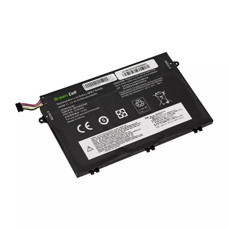Green Cell GC-LE166 Bateria L17C3P51 L17L3P51 L17M3P51 L17M3P52 para Lenovo ThinkPad E480 E485 E490 E495 E580 E585 E590 E595, 11,4V 4100mAh