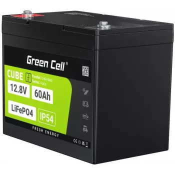 Green Cell LFPGC12V60AH Bateria UPS de Lítio-Ferro-Fosfato (LiFePO4) 12,8 V 60 Ah