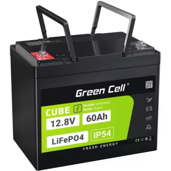Green Cell LFPGC12V60AH Bateria UPS de Lítio-Ferro-Fosfato (LiFePO4) 12,8 V 60 Ah