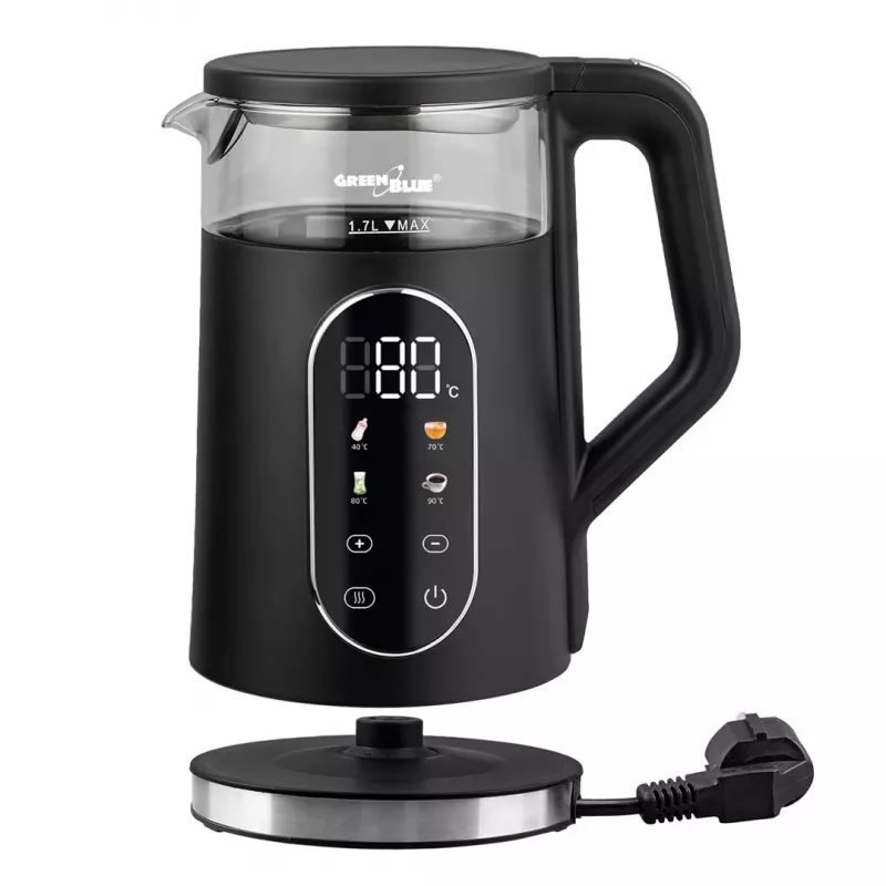 GREENBLUE Chaleira Sem Fios GB670 B 1,7L 2200W preto/prateado