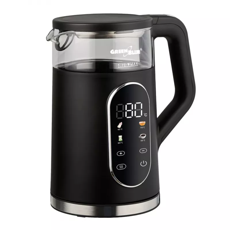 GREENBLUE Chaleira Sem Fios GB670 B 1,7L 2200W preto/prateado