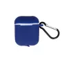Capa de silicone GreenGo para Apple AirPods com gancho azul-escura