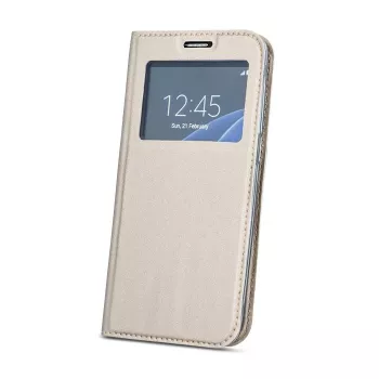 GreenGo Capa tipo flip Smart Look para Samsung Galaxy A6+ (2018) - Dourado