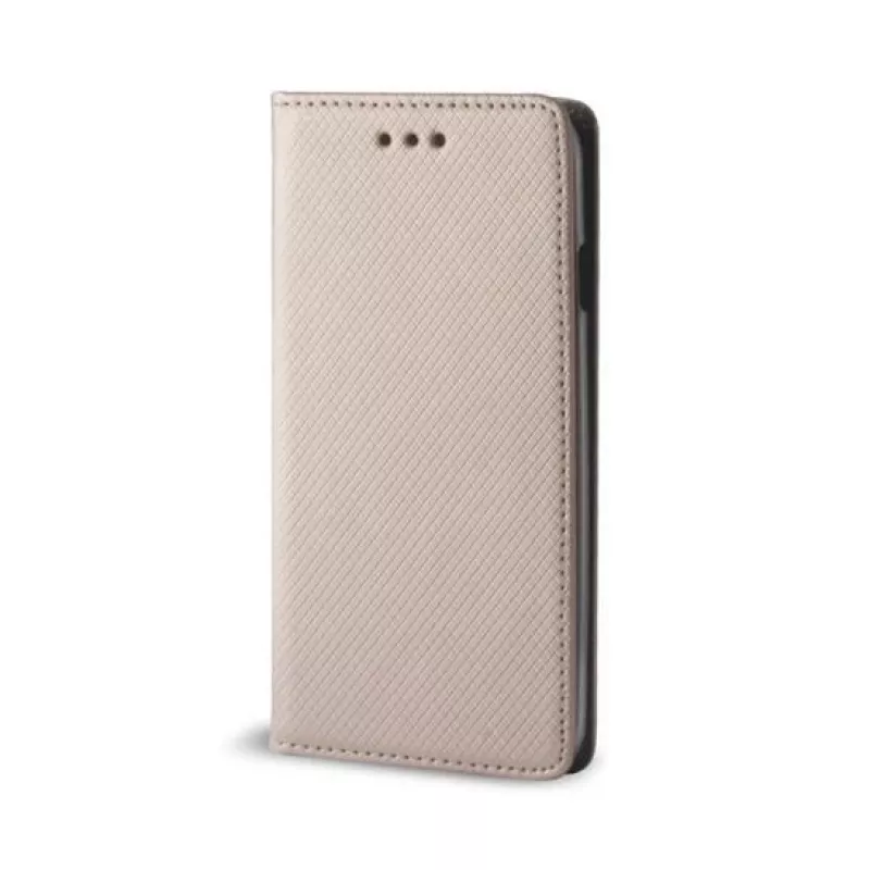 Capa tipo carteira com fecho magnético GreenGo para Xiaomi Mi 8 dourada
