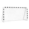 GREENMILL Baliza de futebol 300x160x90 cm Aço revestido a pó Preto/Branco