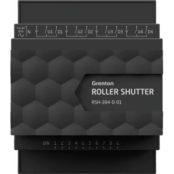 Grenton RSH-384-D-01 módulo de controlo de estores de 4 canais (calha DIN, TF-Bus)