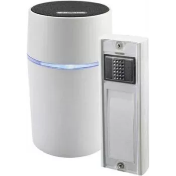Grothe 43560 Conjunto completo de campainha sem fios com luz intermitente
