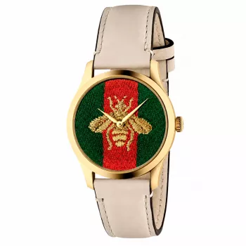 GUCCI G-Timeless Relógio de mulher YA1264128 38mm quartzo suíço aço inoxidável mostrador prateado