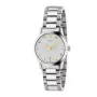 Relógio de mulher Gucci G-Timeless YA126572A 27mm aço inoxidável mostrador prateado com índices de diamante quartzo suíço