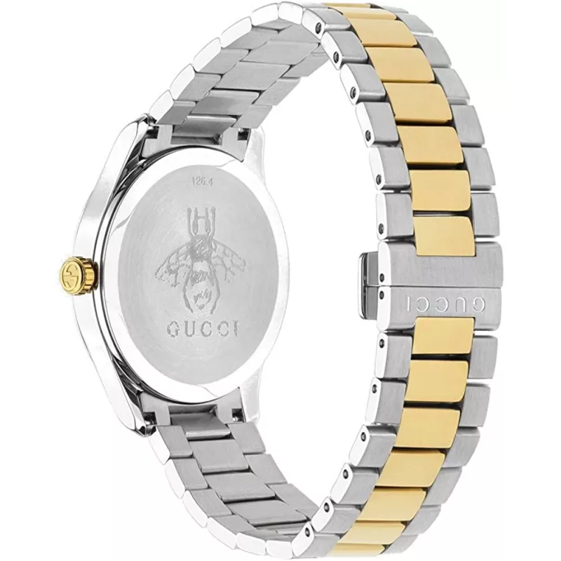 GUCCI G-Timeless Relógio de quartzo para homem YA1264075 38mm aço inoxidável mostrador preto