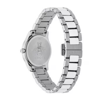 GUCCI G-Timeless Relógio de Quartzo Mulher YA126595 27mm Aço Inoxidável Mostrador Prateado