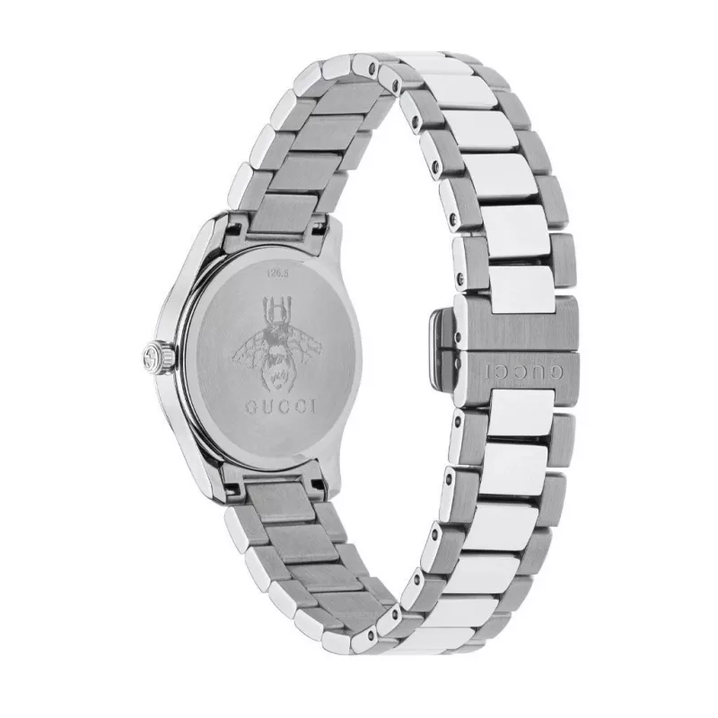 GUCCI G-Timeless Relógio de Quartzo Mulher YA126595 27mm Aço Inoxidável Mostrador Prateado