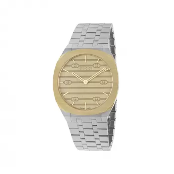 Relógio de mulher GUCCI G-Timeless YA163403 34mm aço inoxidável prateado mostrador escovado sun-brushed
