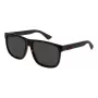 Gucci GG0010S-003 Óculos de sol quadrados de homem, armação preta brilhante, lentes cinzentas, 58/16/145 mm