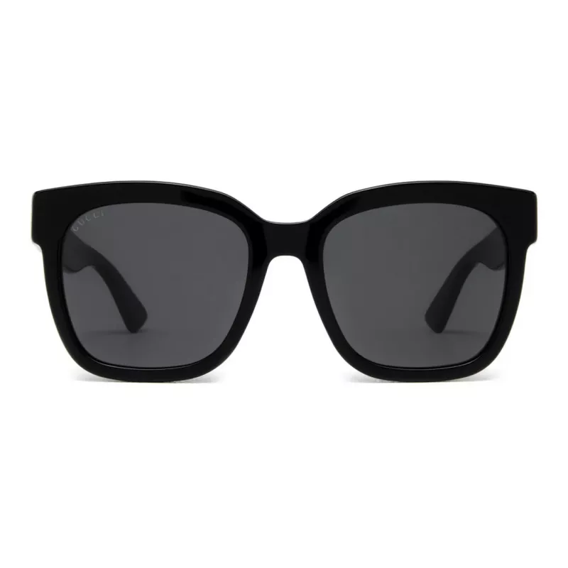 Óculos de sol de mulher retangulares GUCCI GG0034SN-001 54/20/140 mm preto acetato cinzento nylon UV400