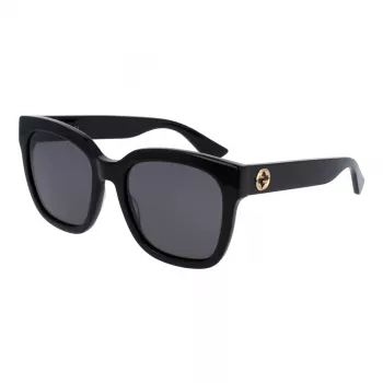 Óculos de sol de mulher retangulares GUCCI GG0034SN-001 54/20/140 mm preto acetato cinzento nylon UV400