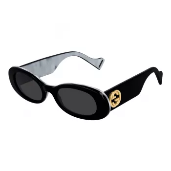 Gucci GG0517S-001 óculos de sol quadrados mulher acetato preto/cinzento 52mm