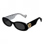 Gucci GG0517S-001 óculos de sol quadrados mulher acetato preto/cinzento 52mm