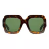 Gucci GG1111S-002 óculos de sol de mulher preto cinzento quadrados acetato 54mm