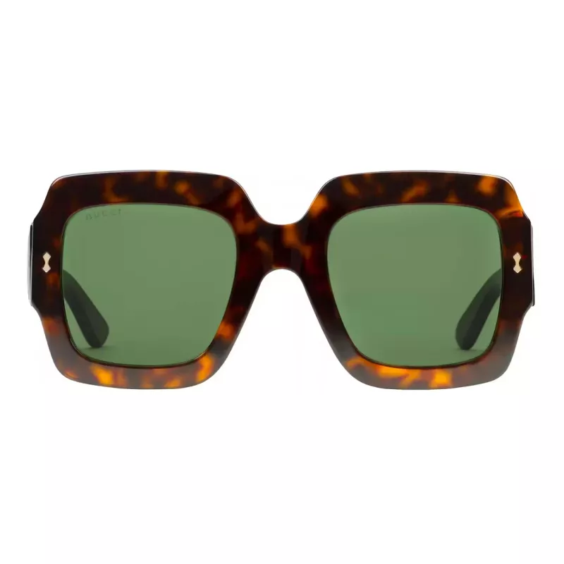 Gucci GG1111S-002 óculos de sol de mulher preto cinzento quadrados acetato 54mm