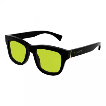 Gucci GG1135S-005 Óculos de sol unissexo armação preta lentes cinzentas 51mm