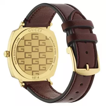 Gucci Grip Relógio unissexo YA157405 35mm aço inoxidável malha
