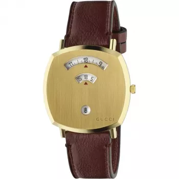 Gucci Grip Relógio unissexo YA157405 35mm aço inoxidável malha