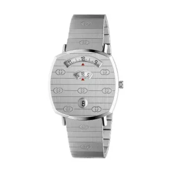 Relógio de mulher GUCCI Grip YA157401 35mm ouro PVD aço inoxidável quartzo