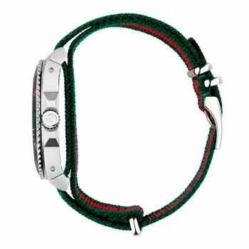 GUCCI relógio de homem YA136209A 45mm quartzo suíço aço inoxidável borracha preta