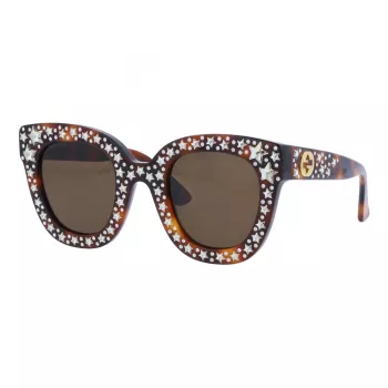GUCCI óculos de sol de mulher GG0116S-003 cat-eye Havana Brown Gradient 49mm