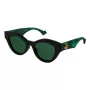 Óculos de sol de mulher Gucci GG0957S-001 armação quadrada preta lentes cinzentas 54mm