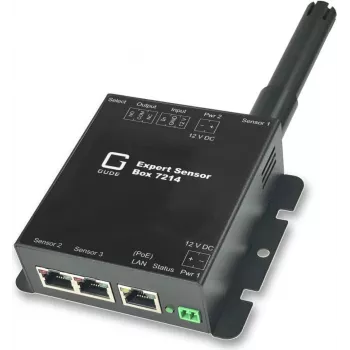 GÜDE 7214-11 Expert Sensor Box Temperatura 2x entrada de sensor 1x saída de relé 1x entrada IO PoE
