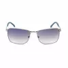 Óculos de sol retangulares GUESS GF00018-6008C para homem - armação preta, lentes cinzentas fumadas, UV400