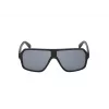 GUESS GF00047-6102A Óculos de sol retangulares de homem - armação preta brilhante, lentes fumadas, 61mm