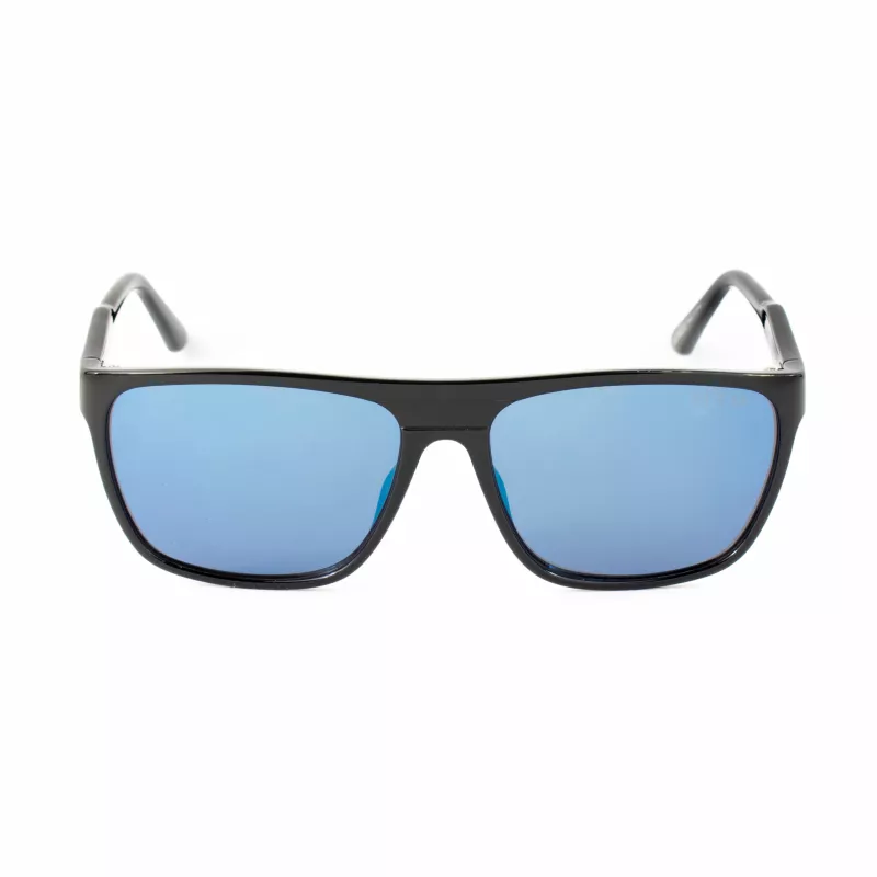 GUESS GF00048-5901C Óculos de sol retangulares de homem - armação preta, lentes cinzentas