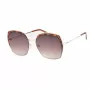 Óculos de sol de mulher GUESS GF0410-5932F, retangulares - Armação preta brilhante, lente cinzenta degradê, 59 mm