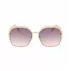 Óculos de sol de mulher GUESS GF0410-5933F - Armação preta brilhante, lentes degradê fumé, 59 mm